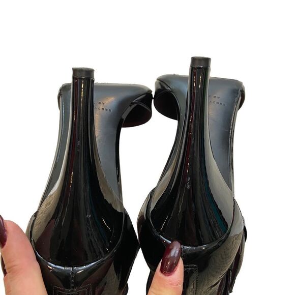 Marc by Marc Jacobs Black Pointed Toe‎ Patent Leather Heels Size 41 - Picture 8 of 14